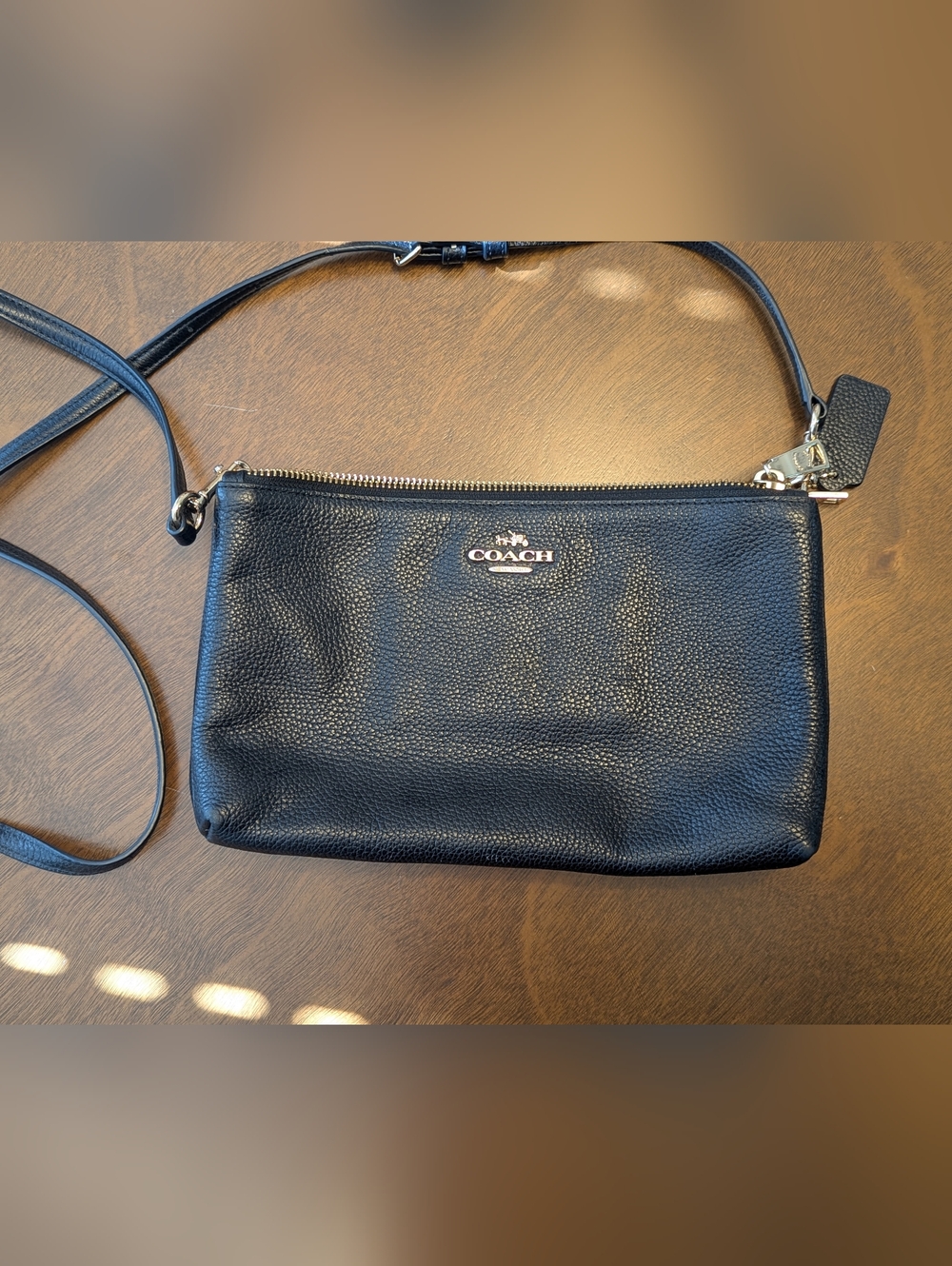 Coach Black Leather Crossbody Bag